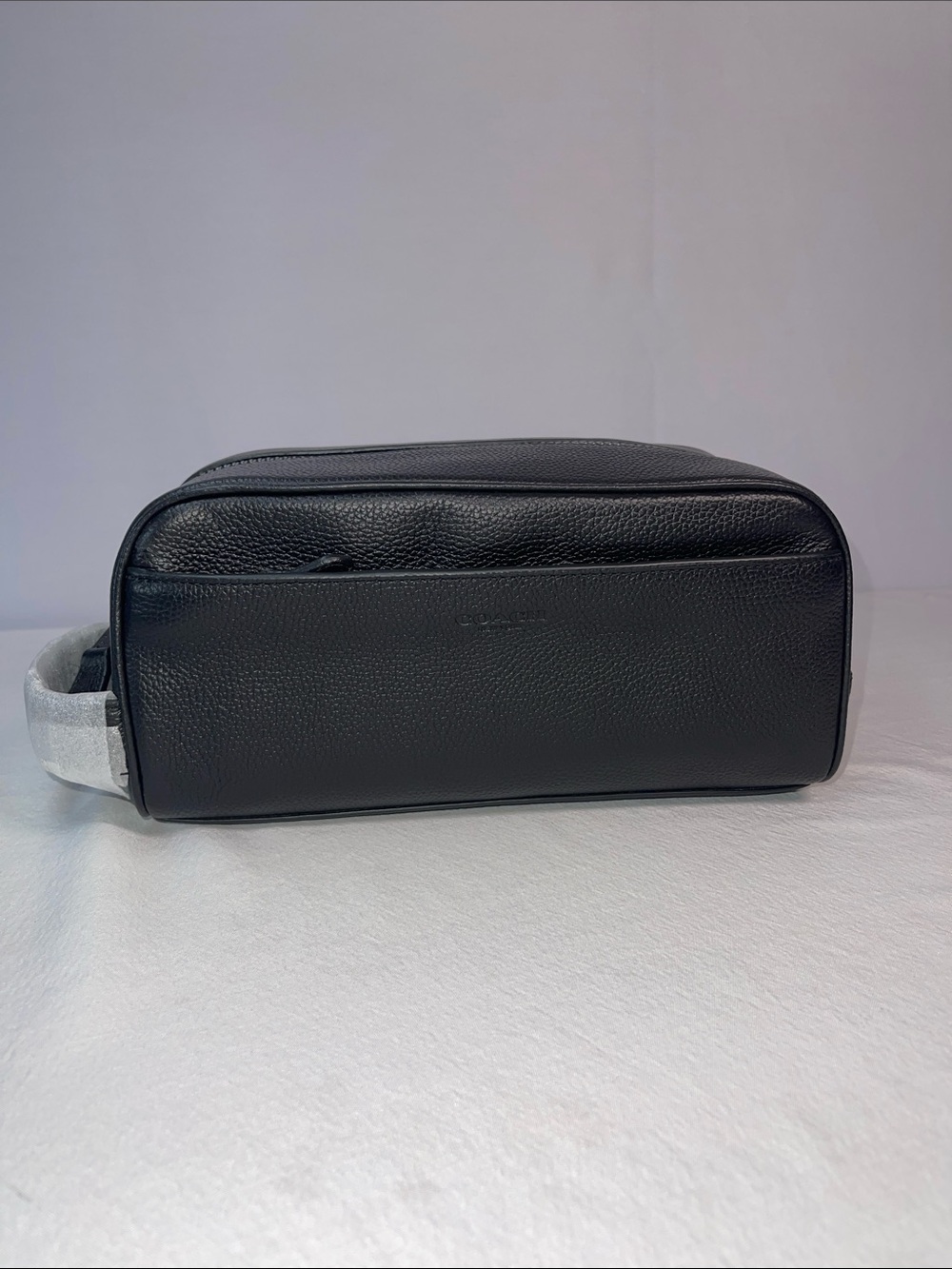 Coach K2444-89432 Travel Kit Black Pebble Leather NWT Dopp Bag